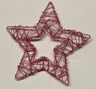 Drahtstern durchbrochen rosa